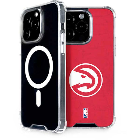 NBA Atlanta Hawks Distressed iPhone 15 Pro MagSafe Case